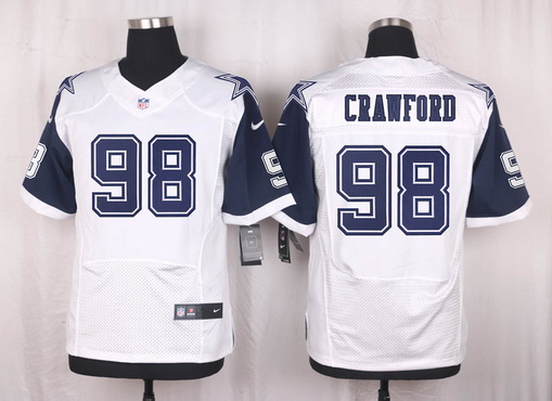 Men's Dallas Cowboys #98 Tyrone Crawford Nike White Color Rush 2015 NFL Elite Jersey