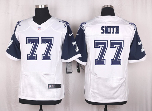 Men's Dallas Cowboys #77 Tyron Smith Nike White Color Rush 2015 NFL Elite Jersey