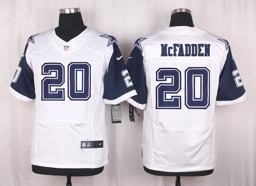Men's Dallas Cowboys #20 Darren McFadden Nike White Color Rush 2015 NFL Elite Jersey