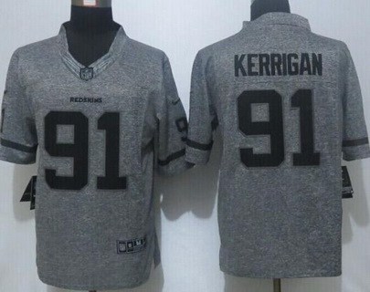 Men's Washington Redskins #91 Ryan Kerrigan Nike Gray Gridiron 2015 NFL Gray Limited Jersey