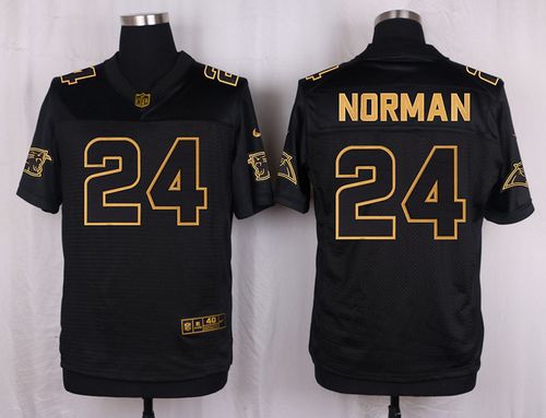 Nike Panthers #24 Josh Norman Black Men's Stitched NFL Elite Pro Line Gold Collection Jersey