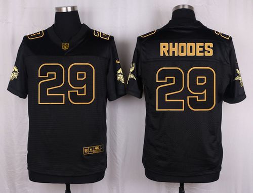 Nike Vikings #29 Xavier Rhodes Black Men's Stitched NFL Elite Pro Line Gold Collection Jersey