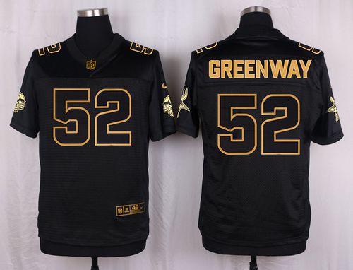 Nike Vikings #52 Chad Greenway Black Men's Stitched NFL Elite Pro Line Gold Collection Jersey