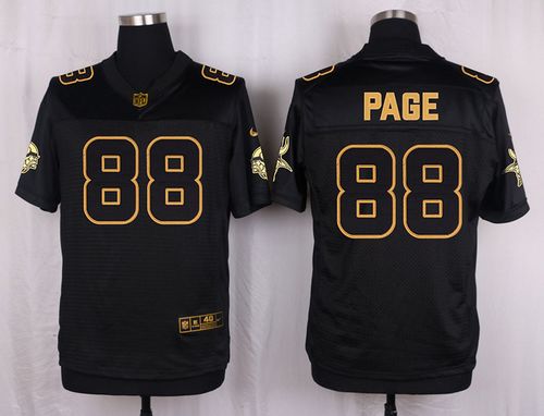 Nike Vikings #88 Alan Page Black Men's Stitched NFL Elite Pro Line Gold Collection Jersey