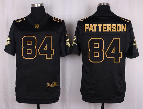 Nike Vikings #84 Cordarrelle Patterson Black Men's Stitched NFL Elite Pro Line Gold Collection Jersey