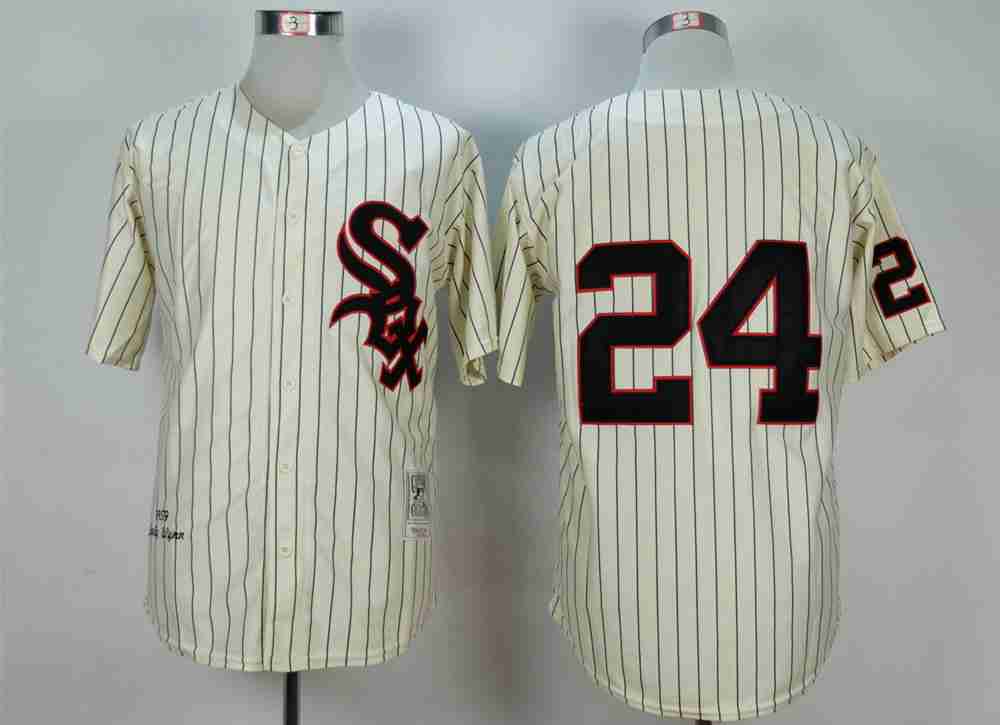 Men's Chicago White Sox #24 Early Wynn Cream 1959 Throwback Jersey