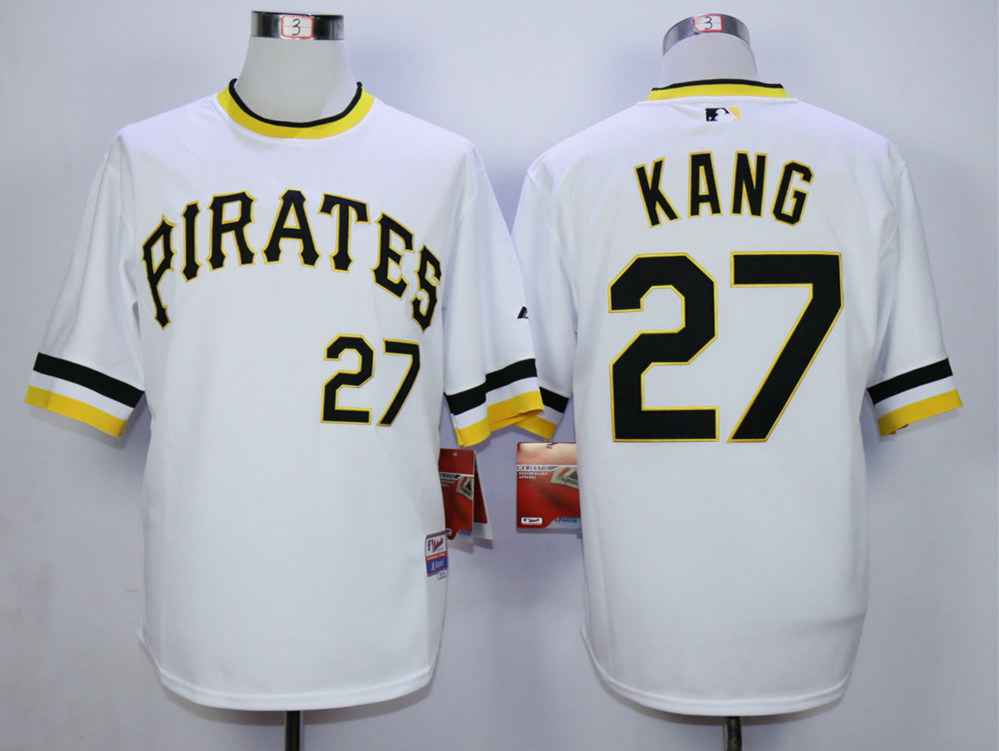 Men's Pittsburgh Pirates #27 Jung-Ho Kang White Cool Base Jersey
