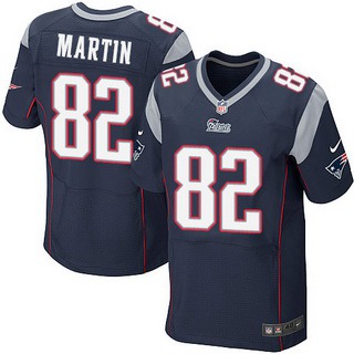 Men's New England Patriots #82 Keshawn Martin Navy Blue Team Color NFL Nike Elite Jersey