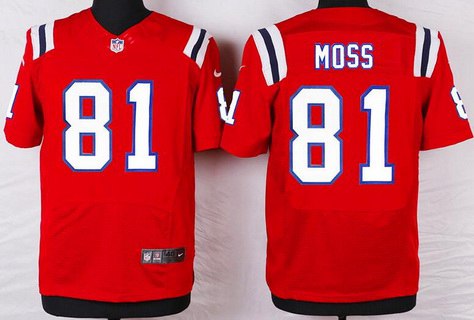 Men's New England Patriots #81 Randy Moss Red Retired Player NFL Nike Elite Jersey