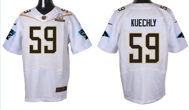 Men's Carolina Panthers #59 Luke Kuechly White 2016 Pro Bowl Nike Elite Jersey