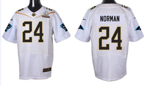 Men's Carolina Panthers #24 Josh Norman White 2016 Pro Bowl Nike Elite Jersey