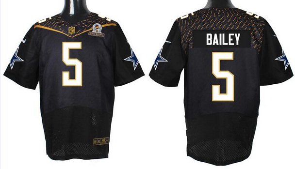 Men's Dallas Cowboys #5 Dan Bailey Black 2016 Pro Bowl Nike Elite Jersey