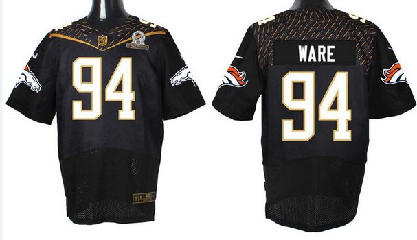 Men's Denver Broncos #94 DeMarcus Ware Black 2016 Pro Bowl Nike Elite Jersey