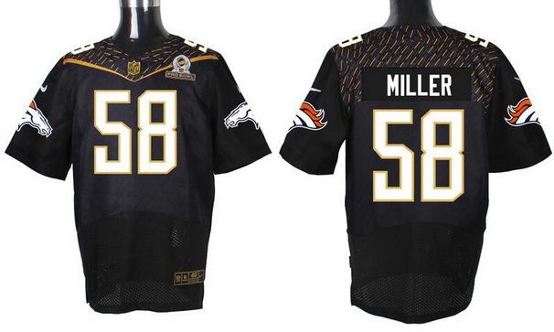 Men's Denver Broncos #58 Von Miller Black 2016 Pro Bowl Nike Elite Jersey