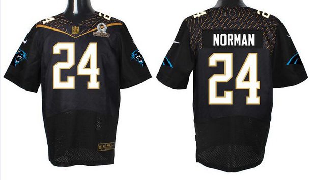 Men's Carolina Panthers #24 Josh Norman Black 2016 Pro Bowl Nike Elite Jersey