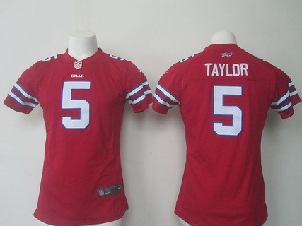 Women's Buffalo Bills #5 Tyrod Taylor Red 2015 NFL Nike Game Jersey