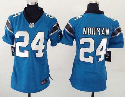 Women's Carolina Panthers #24 Josh Norman Light Blue Alternate NFL Nike Game Jersey