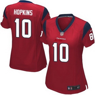 Women's Houston Texans #10 DeAndre Hopkins Red Alternate NFL Nike Game Jersey