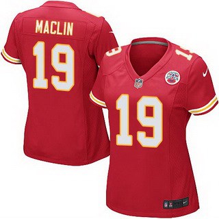 Women's Kansas City Chiefs #19 Jeremy Maclin Red Team Color NFL Nike Game Jersey