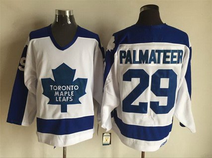 Men's Toronto Maple Leafs #29 MIKE PALMATEER White 1978 CCM Vintage Throwback NHL Hockey Jersey