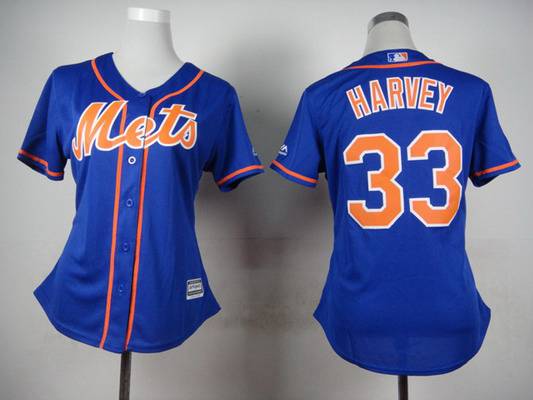 Women's New York Mets #33 Matt Harvey Blue Jersey