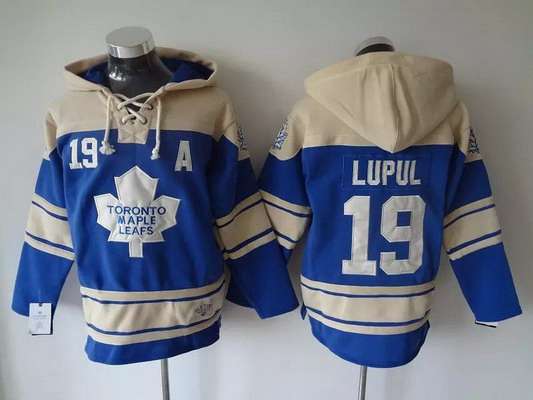 Men's Toronto Maple Leafs #19 Joffrey Lupul Old Time Hockey Light Blue Hoodie