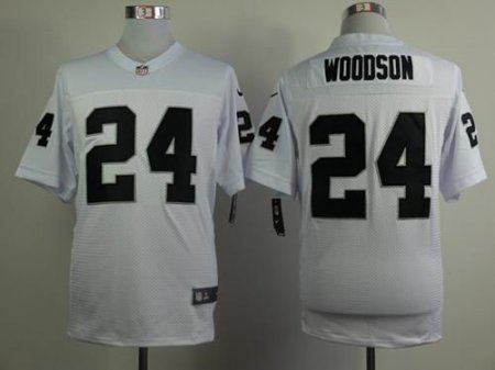 NFL Oakland Raiders #24 WOODSON White NIKE GAME Jersey