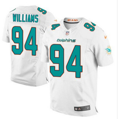 Nike Dolphins #94 Mario Williams White Men's Stitched NFL New Elite Jersey