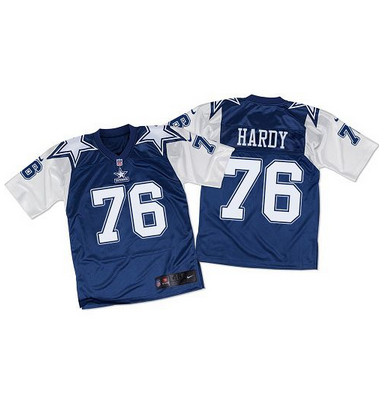Nike Cowboys #76 Greg Hardy Navy BlueWhite Throwback Men's Stitched NFL Elite Jersey