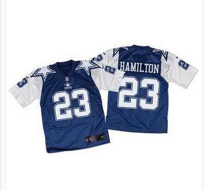 Nike Cowboys #23 Jakar Hamilton Navy BlueWhite Throwback Men's Stitched NFL Elite Jersey