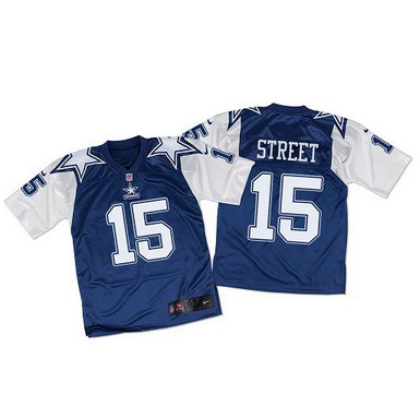 Nike Cowboys #15 Devin Street Navy BlueWhite Throwback Men's Stitched NFL Elite Jersey