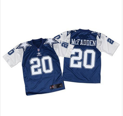 Nike Cowboys #20 Darren McFadden Navy BlueWhite Throwback Men's Stitched NFL Elite Jersey