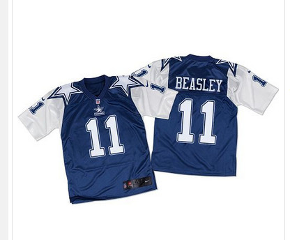 Nike Cowboys #11 Cole Beasley Navy BlueWhite Throwback Men's Stitched NFL Elite Jersey