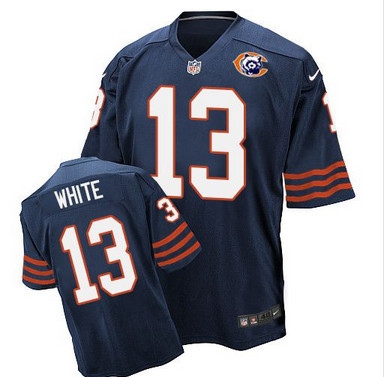 Nike Bears #13 Kevin White Navy Blue Throwback Men's Stitched NFL Elite Jersey