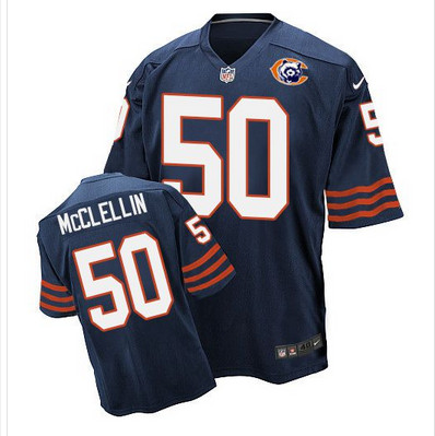 Nike Bears #50 Shea McClellin Navy Blue Throwback Men's Stitched NFL Elite Jersey