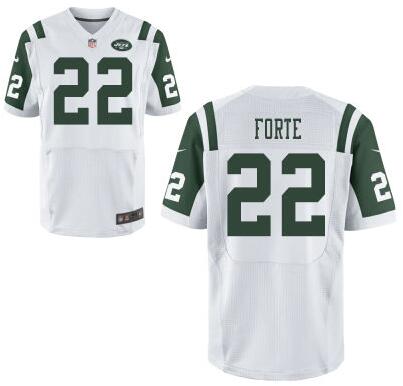 Men's New York Jets #22 Matt Forte Williams White Road NFL Nike Elite Jersey
