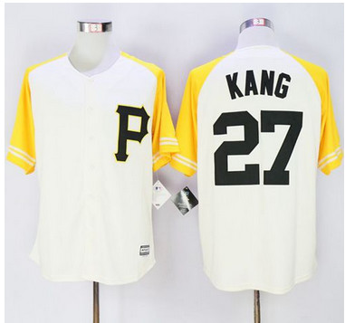 Pirates #27 Jung-ho Kang CreamGold Exclusive New Cool Base Stitched MLB Jersey