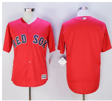 Red Sox Blank Red New Cool Base Stitched MLB Jersey