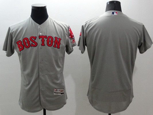 Men's Boston Red Sox Blank Gray Flexbase 2016 MLB Player Jersey