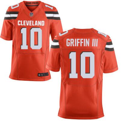 Men's Cleveland Browns #10 Robert Griffin III Orange Alternate 2015 NFL Nike Elite Jersey