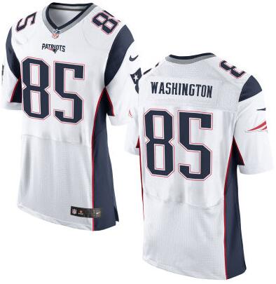 Men's New England Patriots #85 Nate Washington White Road 2015 NFL Nike Elite Jersey