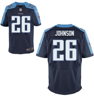 Men's Tennessee Titans #26 Rashad Johnson Navy Blue Alternate NFL Nike Elite Jersey