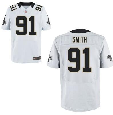 Men's New Orleans Saints #91 Will Smith White Retired Player NFL Nike Elite Jersey