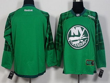 Men's New York Islanders Blank Green 2016 St. Patrick's Day Hockey Jersey