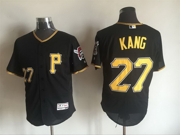 Men's Pittsburgh Pirates #27 Jung-ho Kang Black 2016 Flexbase Majestic Baseball Jersey