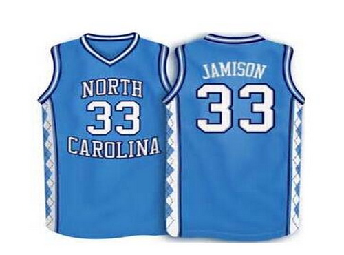 Men's North Carolina Tar Heels #33 Antawn Jamison 2016 Light Blue Swingman College Basketball Jersey