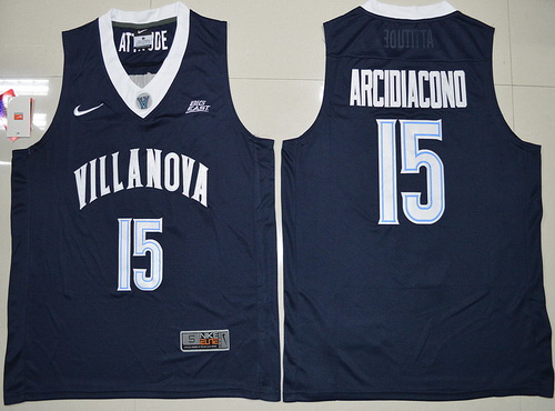 Men's Villanova Wildcats #15 Ryan Arcidiacono Navy Blue Nike College Basketball Swingman Jersey