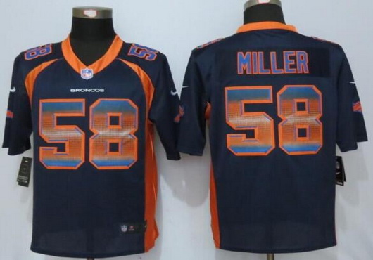 Men's Denver Broncos #58 Von Miller Navy Blue Strobe 2015 NFL Nike Fashion Jersey