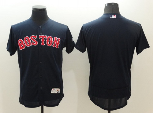 Men's Boston Red Sox Blank Navy Blue 2016 Flexbase Majestic Baseball Jersey