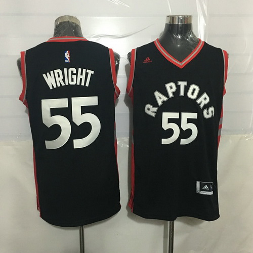 Men's Toronto Raptors #55 Delon Wright Black With Red New NBA Rev 30 Swingman Jersey